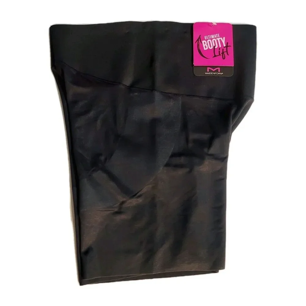 Maidenform Ultimate Booty Lift Tummy Tamer Women's L Shapwear Short DMS090 Black